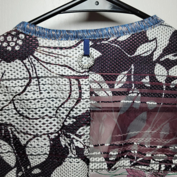 Save The Queen Italian Mesh Floral Blazer Jacket | Size XL | 3D Detail - Picture 10 of 10